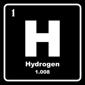 Hydrogen element icon Stock Illustration
