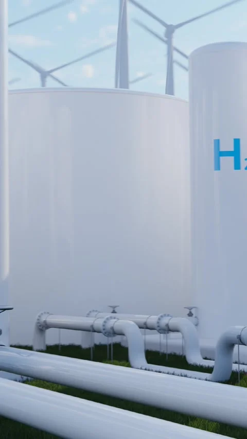 Hydrogen energy storage Video stock 285191809