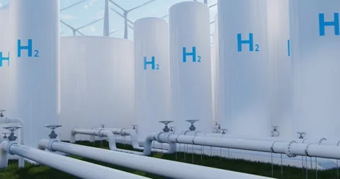 Hydrogen energy storage Video stock 285191889
