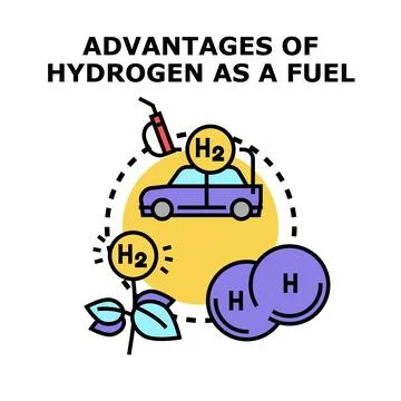 Hydrogen fuel cell developing alternative energy concept Stock Illustration