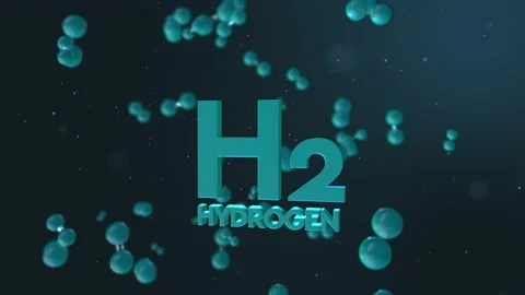 Hydrogen fuel. Hydrogen element 3D Animation Stock Footage 198325636