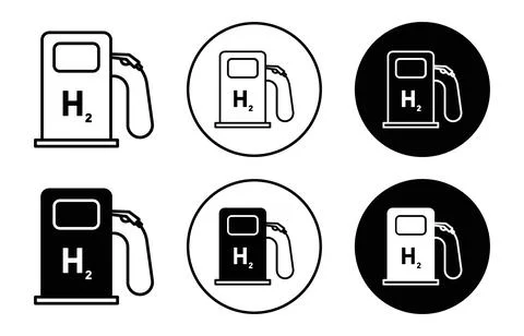 Hydrogen fuel pump icon Stock Illustration