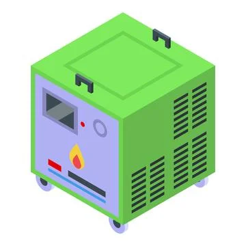 Hydrogen generator icon isometric vector. Process storing Illustrazione stock