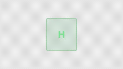 Hydrogen H Periodic Table Element Tile Clean No Text Animation Video Overlay Alp Stockbeeldmateriaal 339371776