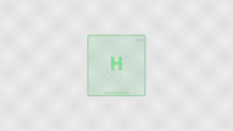 Hydrogen H Periodic Table Element Tile Labeled Animation Video Overlay Alpha 4K 動画素材 339371778