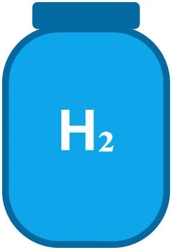 Hydrogen H2 container representing clean energy future Иллюстрация