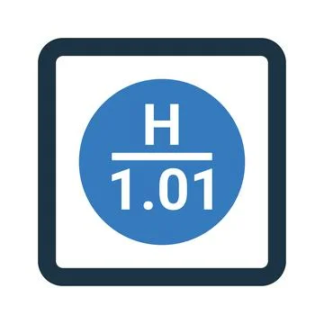 Hydrogen, knowledge icon. Simple editable vector design isolated on a white.. Stock Illustration