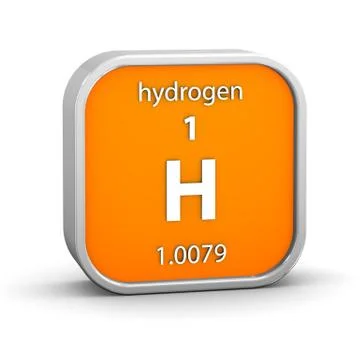 Hydrogen material sign Stock Photos