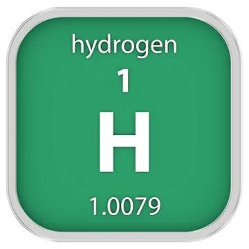 Hydrogen material sign Fotos Stock