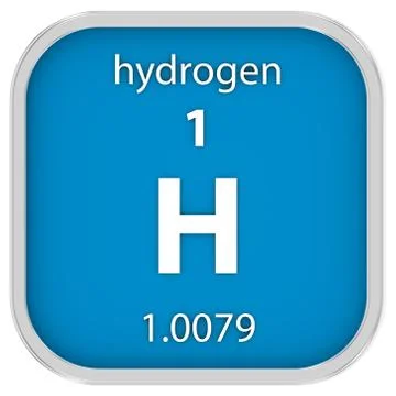 Hydrogen material sign 写真素材