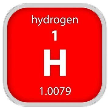 Hydrogen material sign Foto stock