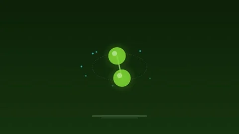 Hydrogen molecule clean fuel moss concept loop Vídeos de archivo 342615039