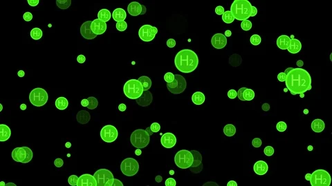 Hydrogen molecule concept. Energy storage system based on electrolysis of h.. Stock Footage 291945896