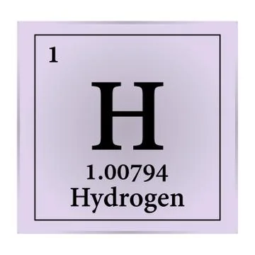 Hydrogen Periodic Table of the Elements Vector illustration eps 10 Ilustración de archivo