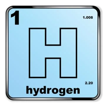 Hydrogen From The Periodic Table Stock Illustration