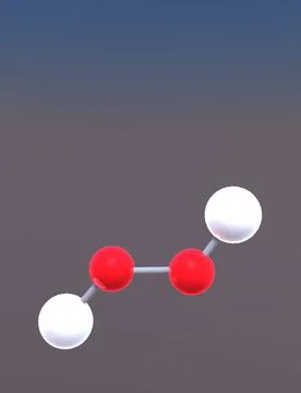 hydrogen peroxide molecule model
