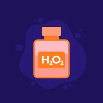 Hydrogen peroxide bottle vector icon Stock Illustration