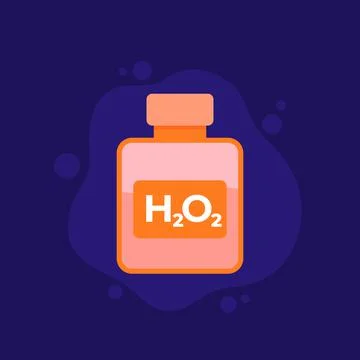 Hydrogen peroxide bottle vector icon Stock Illustration