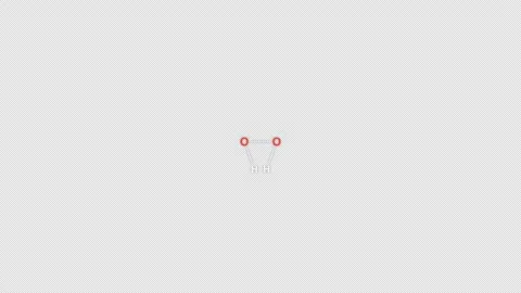 Hydrogen Peroxide H2O2 Lewis Structure Animation Clean No Text Alpha 4K Vidéo 339310614