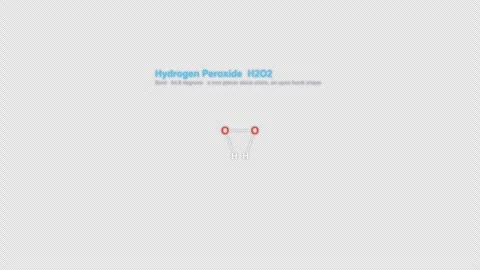Hydrogen Peroxide H2O2 Lewis Structure Animation Labeled Alpha 4K Stock-Footage 339310659