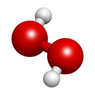 Hydrogen peroxide (h2o2) molecule Stock Illustration