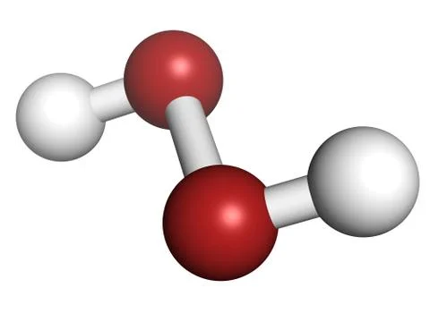Hydrogen peroxide (h2o2) molecule Stock Illustration