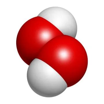Hydrogen peroxide (h2o2) molecule Ilustración de archivo