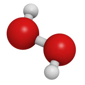 Hydrogen peroxide (h2o2) molecule Illustrazione stock