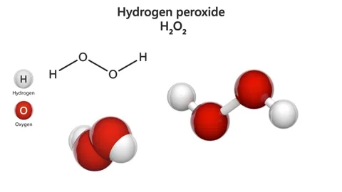 Hydrogen peroxide(H2O2). Seamless loop. Stock Footage 152513875