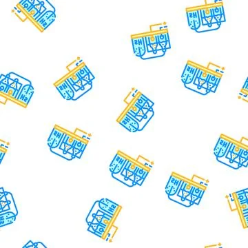 Hydrogen production process vector seamless pattern Illustrazione stock