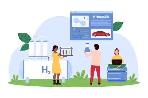 Hydrogen science concept Stock Illustration