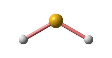 Hydrogen selenide molecular structure isolated on white Stock Illustration