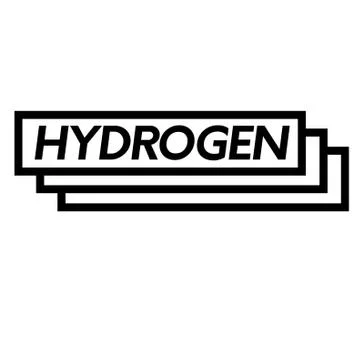 Hydrogen stamp on white Stock Illustration