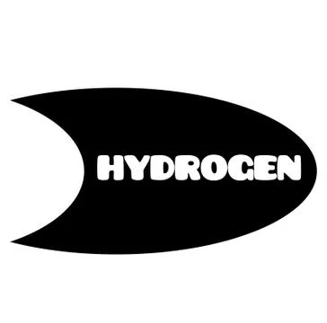 Hydrogen stamp on white Illustrazione stock