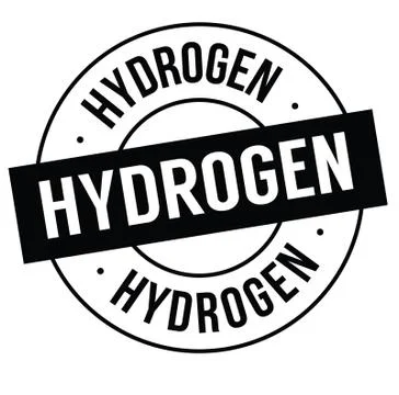 Hydrogen stamp on white Illustrazione stock