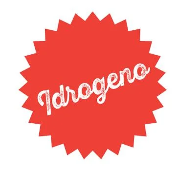 Hydrogen stamp on white Stock Illustration