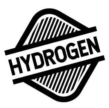Hydrogen stamp on white Stock Illustration