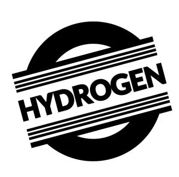 Hydrogen stamp on white Stock Illustration