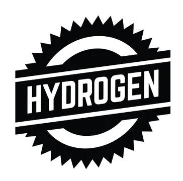 Hydrogen stamp on white 스톡 일러스트