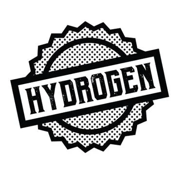 Hydrogen stamp on white Stock Illustration
