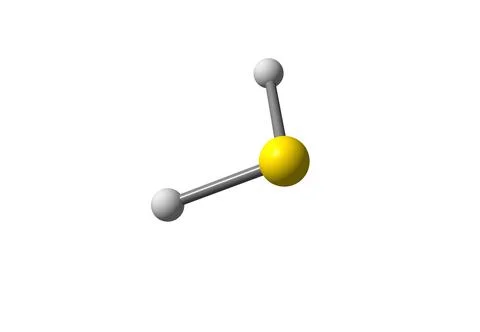 Hydrogen sulfide molecular structure isolated on white Stock Illustration