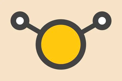 Hydrogen sulfide molecule Illustrazione stock