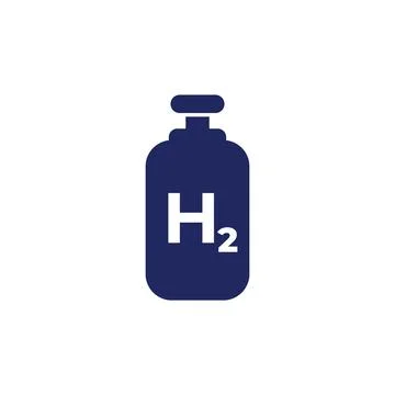 Hydrogen tank icon on white Stock Illustration