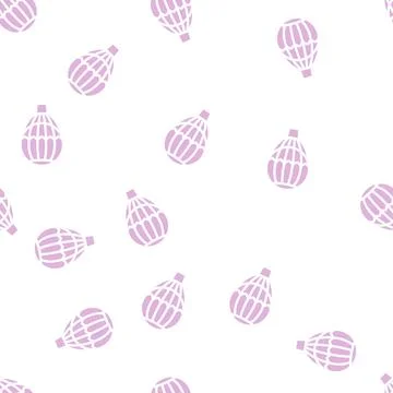 Hydrogen weather balloon glyph vector seamless pattern Stock Illustration