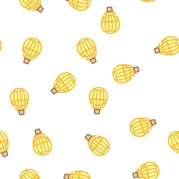 Hydrogen weather balloon vector seamless pattern Illustrazione stock