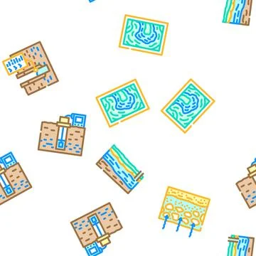 Hydrogeologist industrial seamless pattern vector 스톡 일러스트