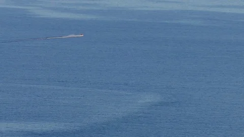 Hydroglider in blue sea Stock Footage 79534430