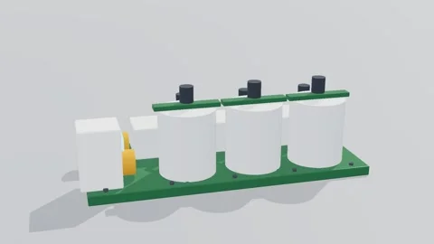 Hydromet skid recycling 3d loop white background 3D animation seamless loop 動画素材 341851129