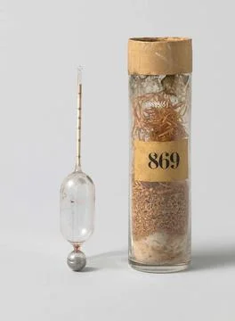 Hydrometer. Moisture grower for determining the specific weight of liquids... Stock Photos