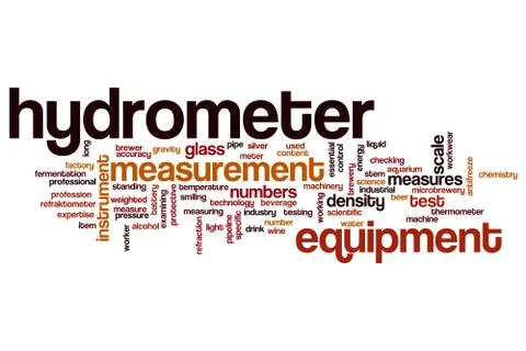 Hydrometer word cloud Illustrazione stock